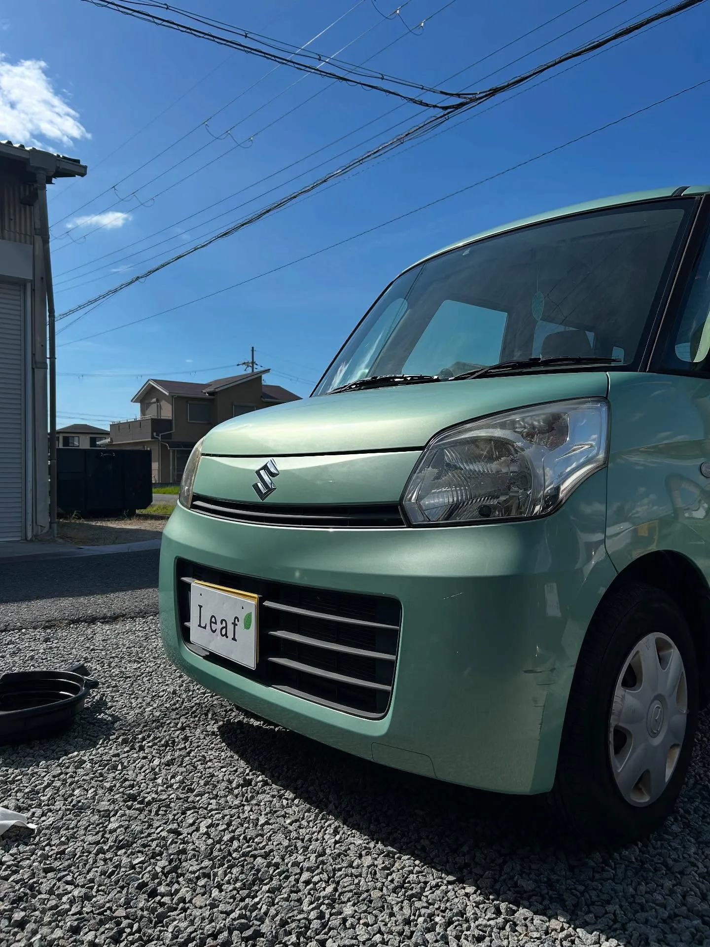 ハリアー鈑金修理　スペーシア　オイル交換で入庫です🚗💨