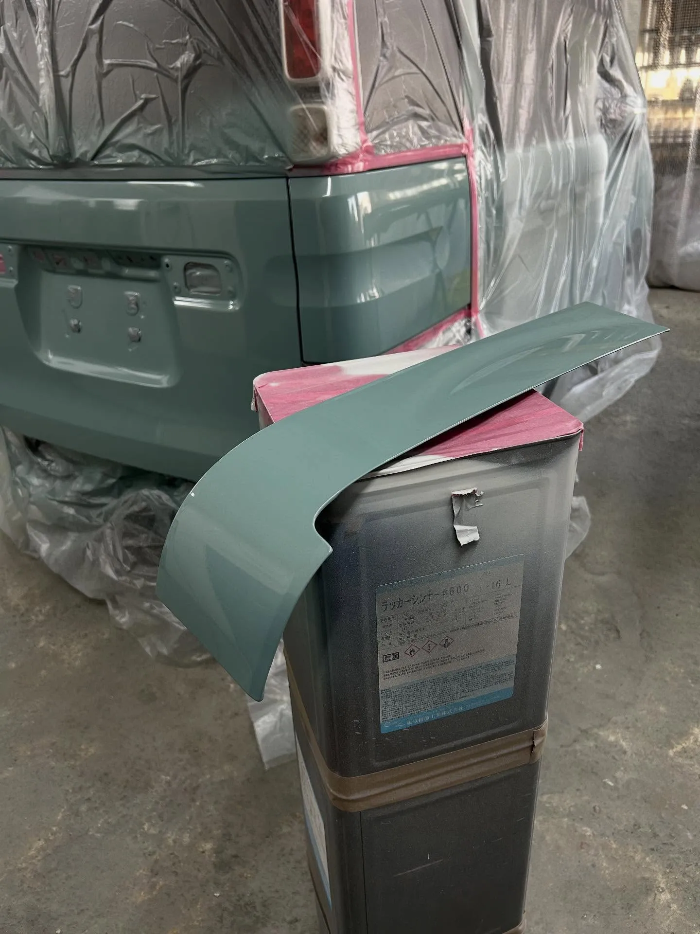 スペーシア　修理完了間際💪