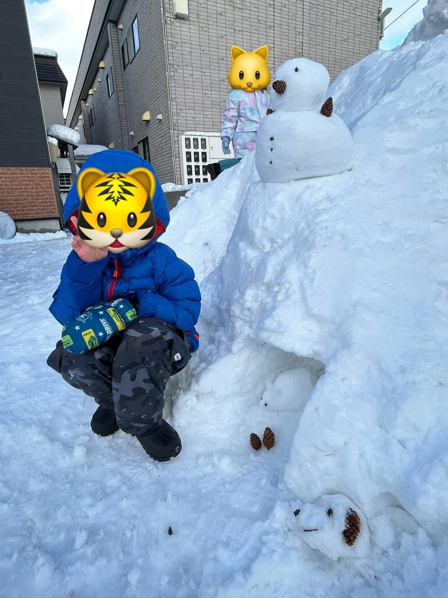 人生初の雪遊び⛄️❄️