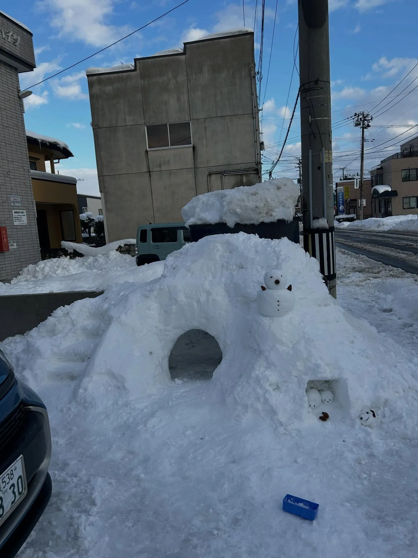 人生初の雪遊び⛄️❄️