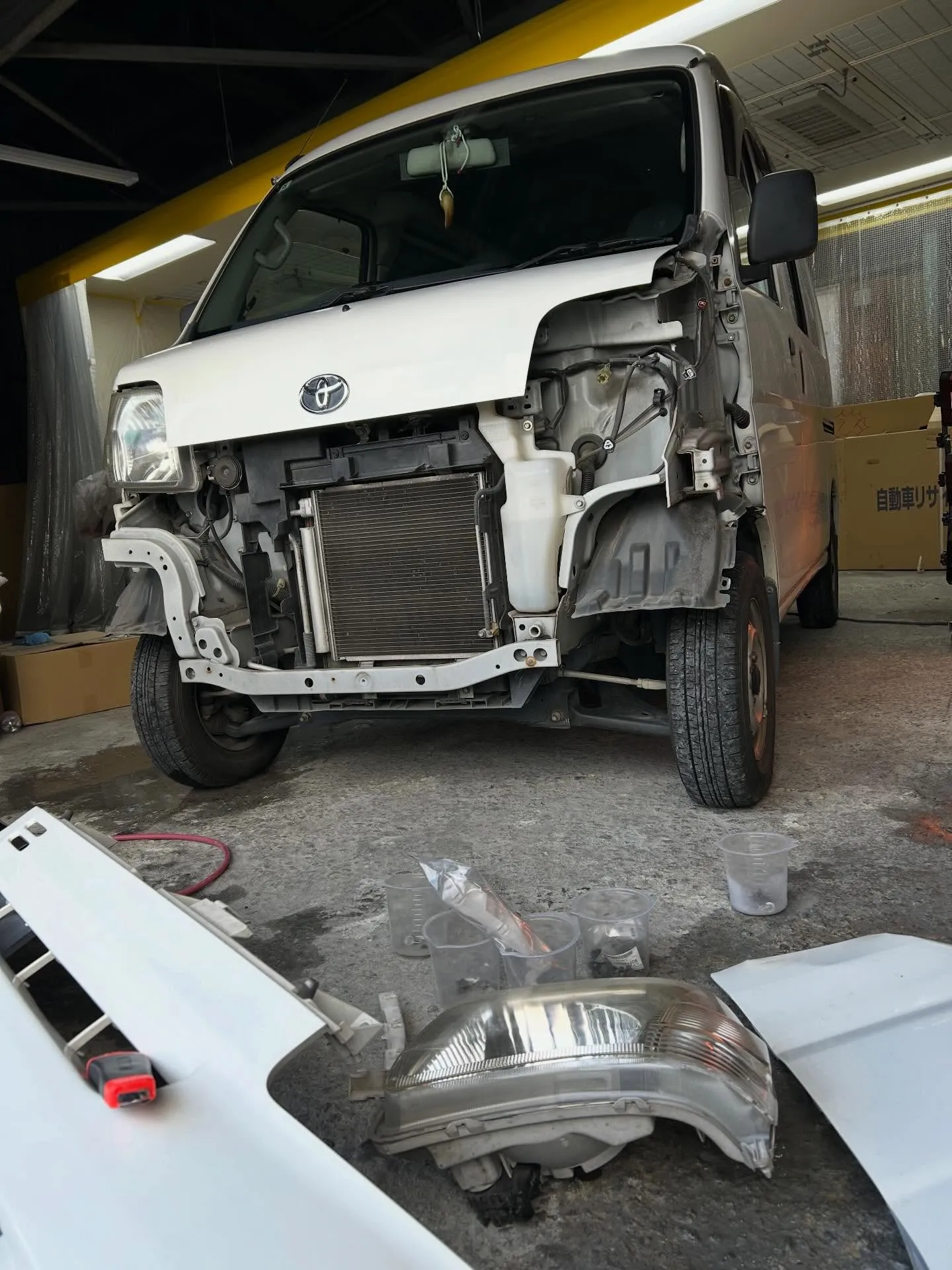 ハイゼット&フィット鈑金入庫🛠️